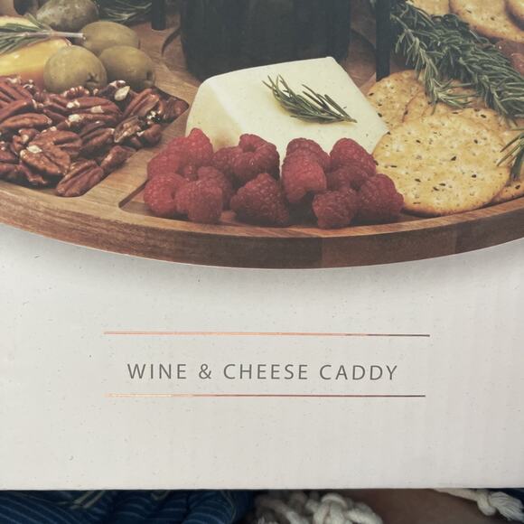 Twine Wine Flight Cheese Caddy Wine Accessories Cheese Board Gift Wedding Shower - Picture 3 of 5